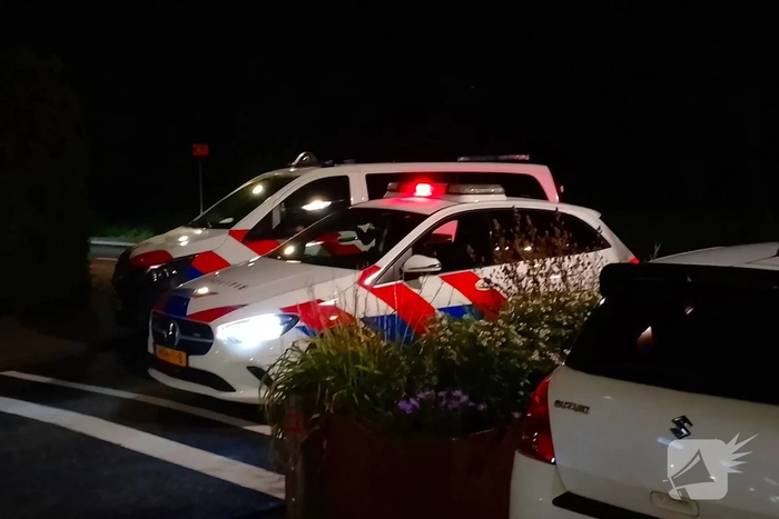 Porsche knalt tegen plantenbakken aan
