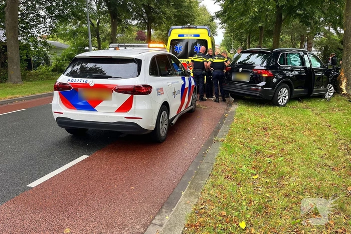 Auto tegen boom