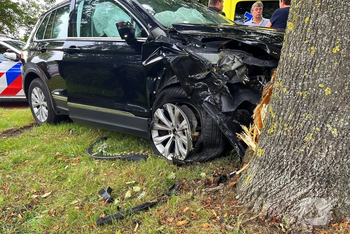 Auto tegen boom