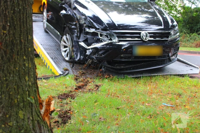Auto tegen boom
