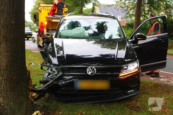 Auto tegen boom