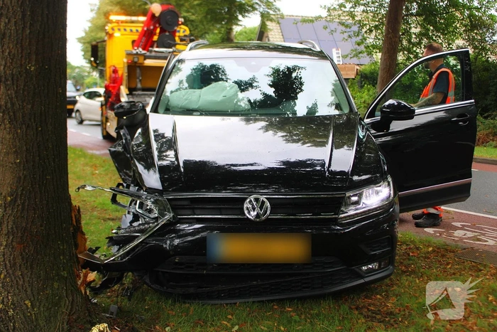 Auto tegen boom