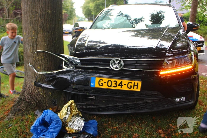 Auto tegen boom