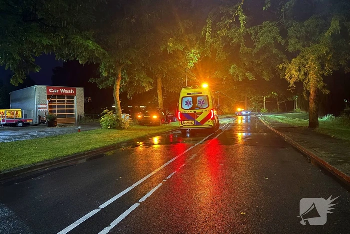 Auto botst tegen boom