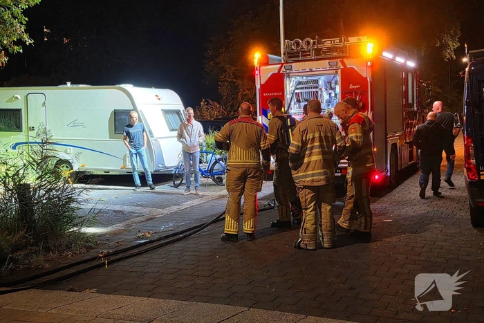 Brand in berm geblust door bewoners
