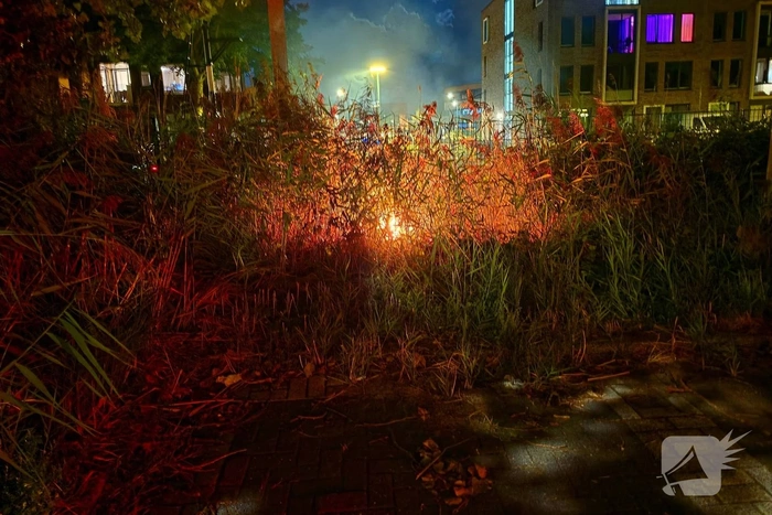 Brand in berm geblust door bewoners
