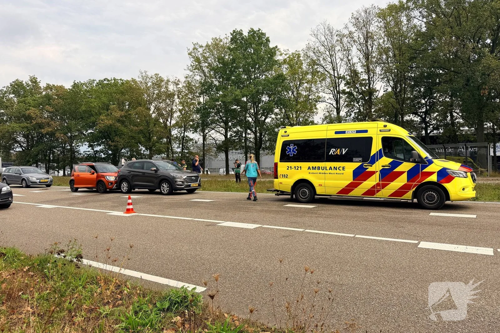 Kopstaartaanrijding met meerdere betrokkenen