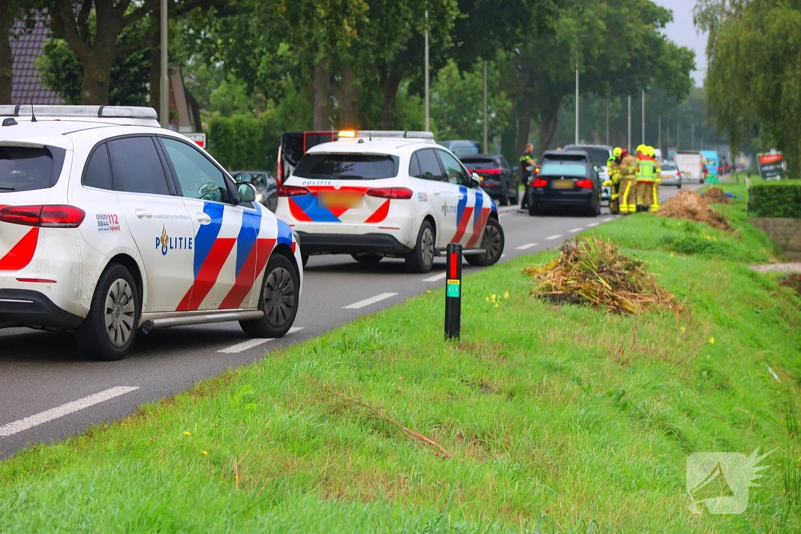Flinke schade na botsing tussen voertuigen