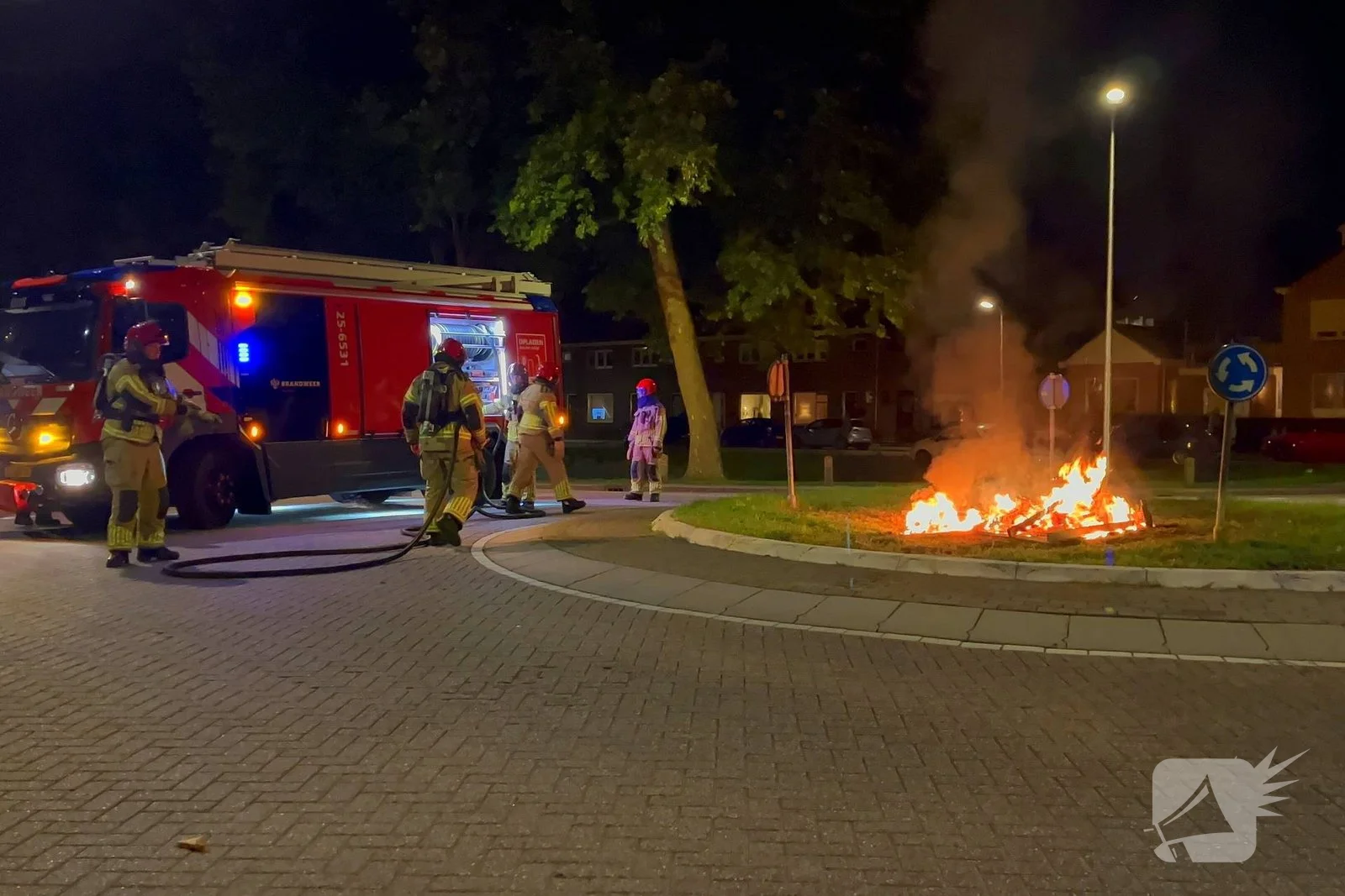 Buitenbrand leidt tot onrust in de straat