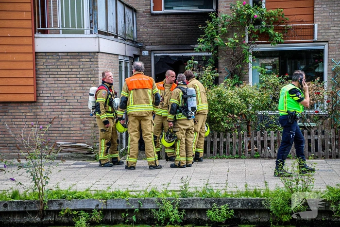 Brandweer snel ter plaatse bij woningbrand