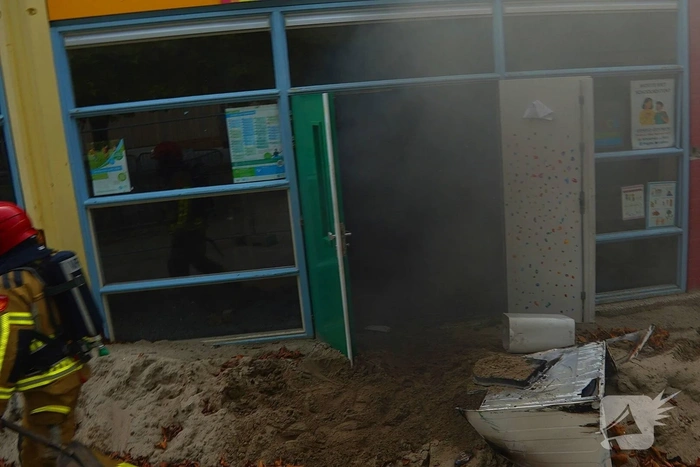 Brand in leegstaande school door wasmachine