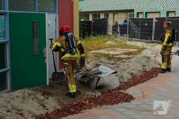 Brand in leegstaande school door wasmachine