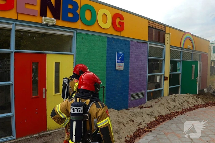 Brand in leegstaande school door wasmachine