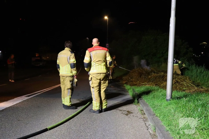 Bermbrand onder controle na snelle inzet