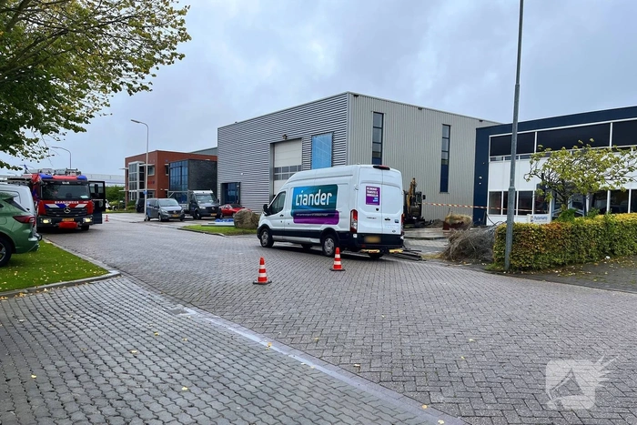 Gasleiding geraakt tijdens werkzaamheden