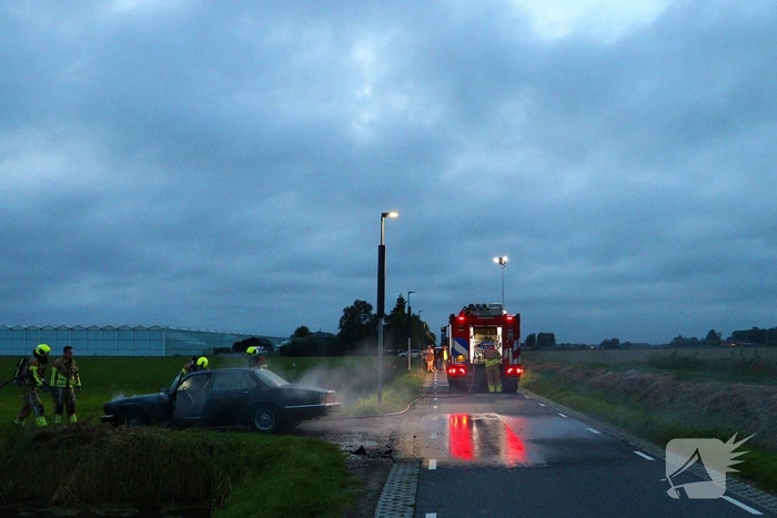 Brand in motorcompartiment van oldtimer