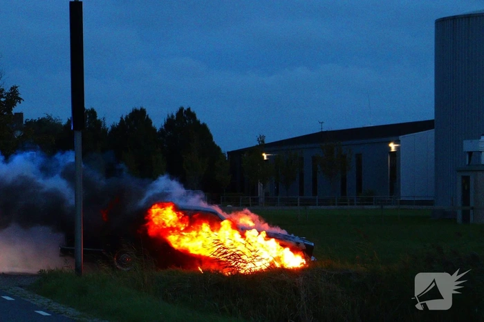 Brand in motorcompartiment van oldtimer