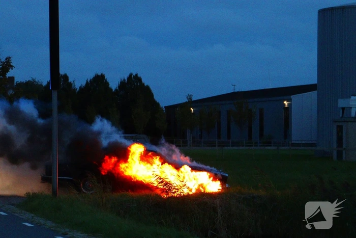 Brand in motorcompartiment van oldtimer