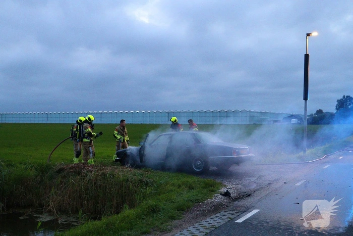 Brand in motorcompartiment van oldtimer
