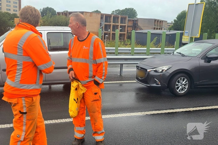 Kop-staartbotsing veroorzaakt verkeershinder