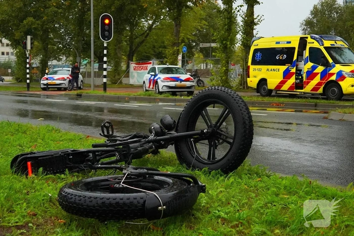 Aanrijding tussen fatbiker en automobilist