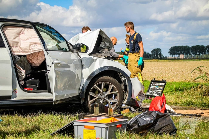 Dode na botsing tegen boom langs provincie weg