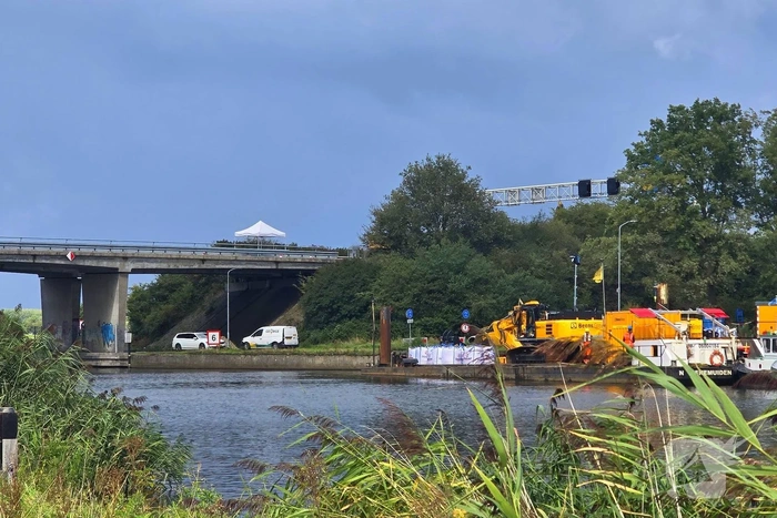 Herstelwerkzaamheden aan snelweg na weggespoelde fundering