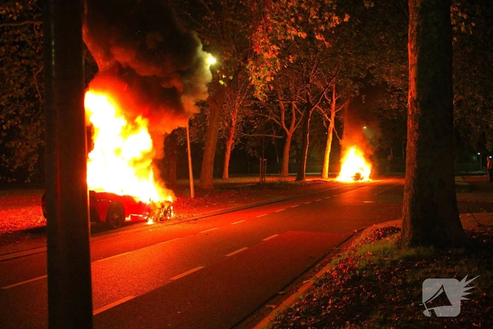 Twee voertuigen in brand gestoken met vermoedelijke brandstichting