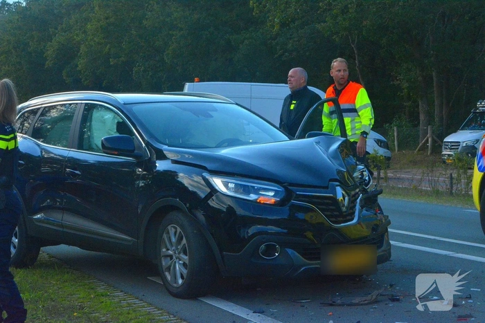 Kop-staartbotsing leidt tot ziekenhuisopname