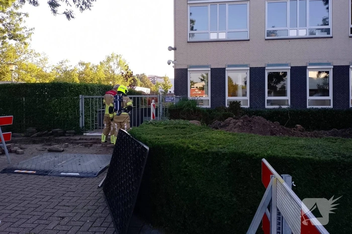 Twee keer gasleiding geraakt tijdens graafwerkzaamheden