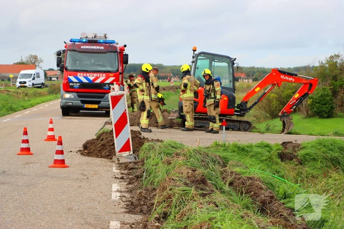 Monteurs van Steden aan het werk na gaslekkage