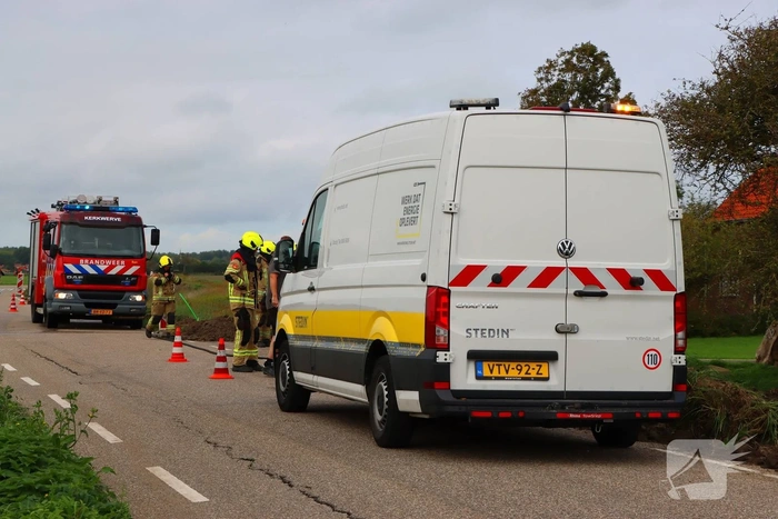 Monteurs van Steden aan het werk na gaslekkage