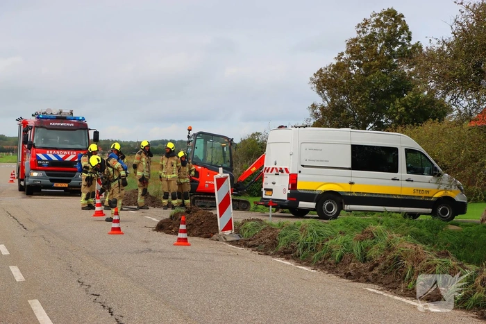Monteurs van Steden aan het werk na gaslekkage