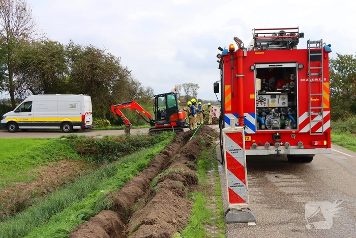Monteurs van Steden aan het werk na gaslekkage