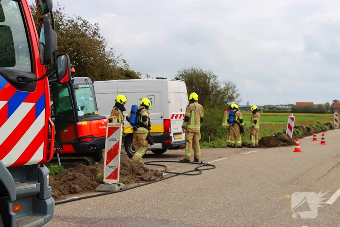 Monteurs van Steden aan het werk na gaslekkage