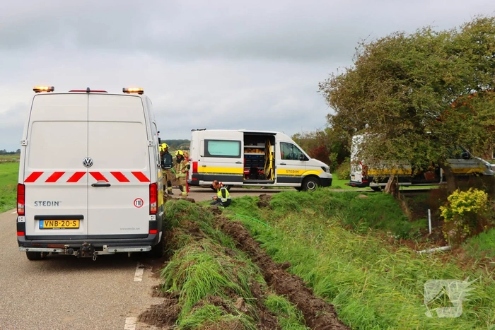 Monteurs van Steden aan het werk na gaslekkage