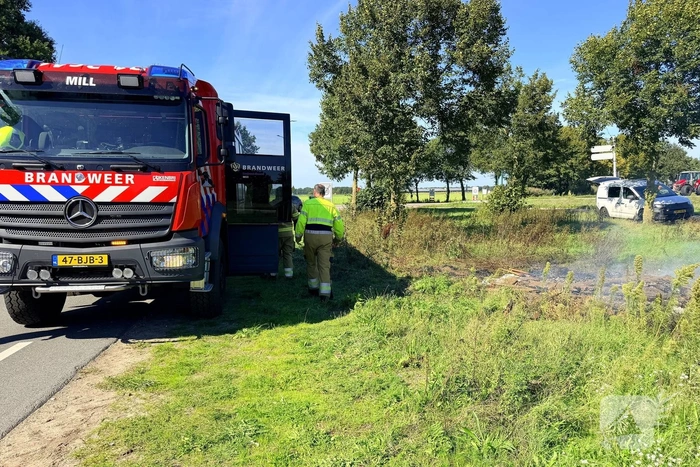 Buitenbrand door gedumpt afval