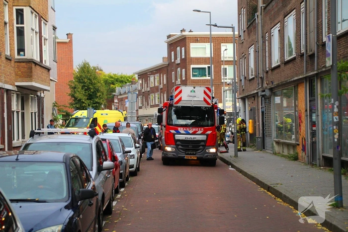 Brand in kelderbox leidt tot medische controle