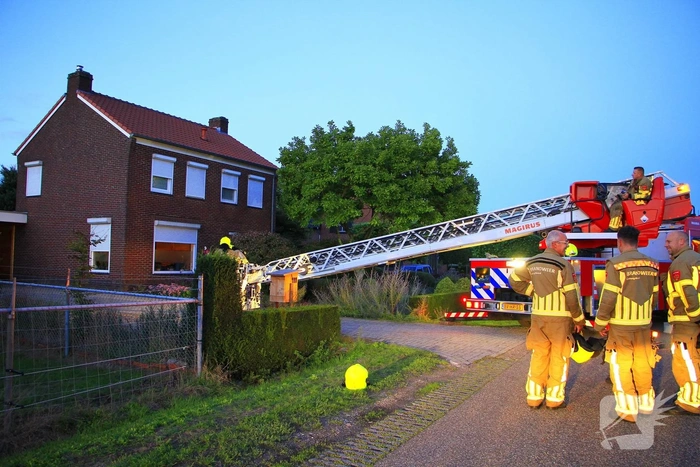 Hoornaarnest veroorzaakt brand in schoorsteen