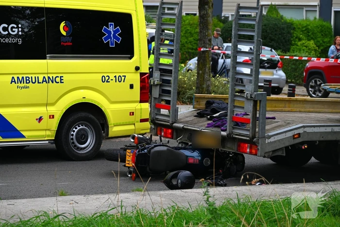 Motorrijder betrokken bij ongeval met aanhanger