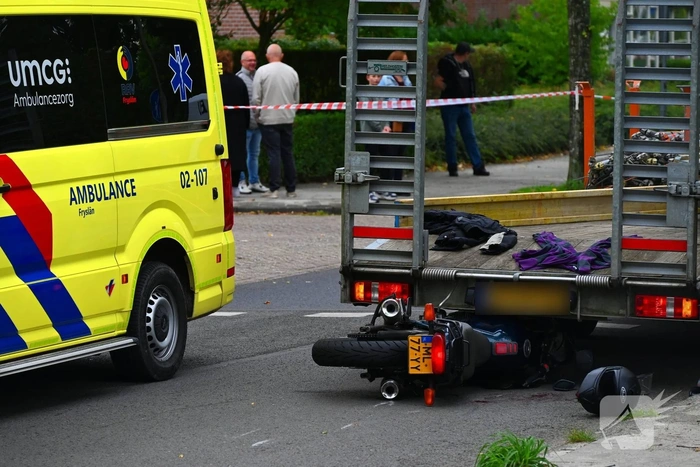 Motorrijder betrokken bij ongeval met aanhanger