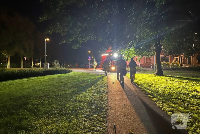 Afvalcontainer in vlammen op