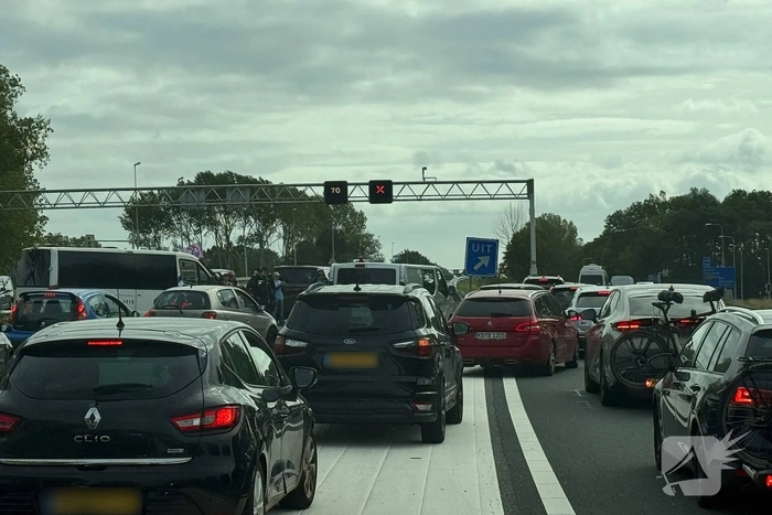Gigantische en risicovolle verkeersopstopping door protest op snelweg
