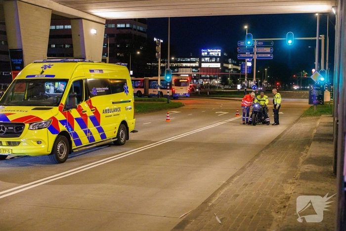 Motorrijder gewond bij ongeval op drukke weg