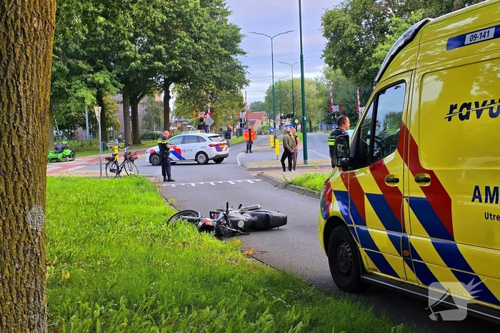 Fietser en motorrijder betrokken bij ongeval