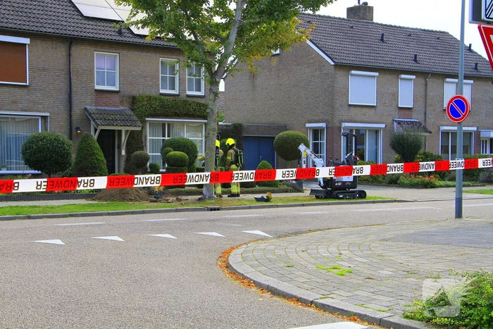 Gasaansluiting beschadigd tijdens graafwerkzaamheden