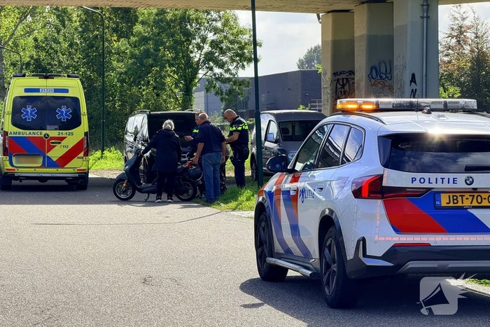Ongeval tussen scooter en fietser zonder gewonden