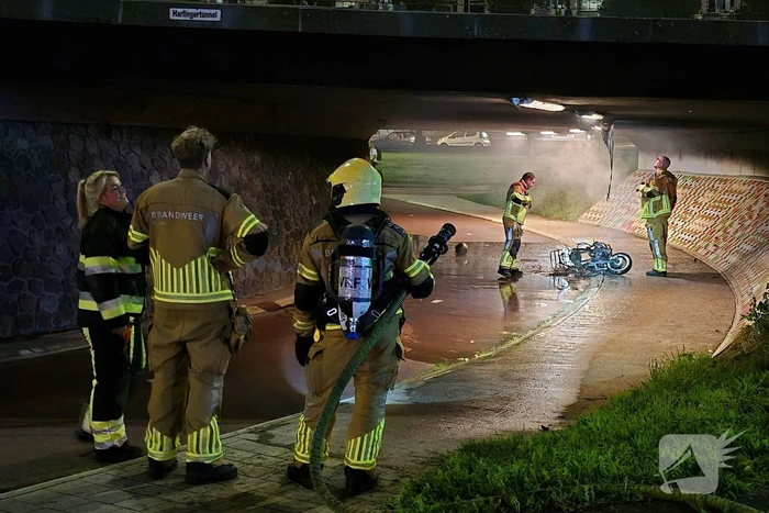 Scooter veroorzaakt brand in tunnel