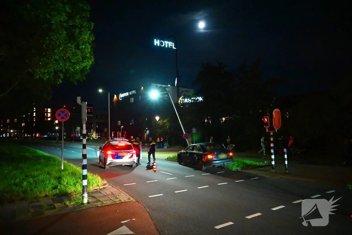 Beschonken automobiliste ramt lantaarnpaal