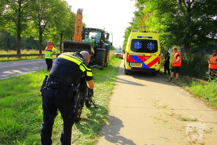 Fatbiker gewond bij aanrijding met landbouwvoertuigen